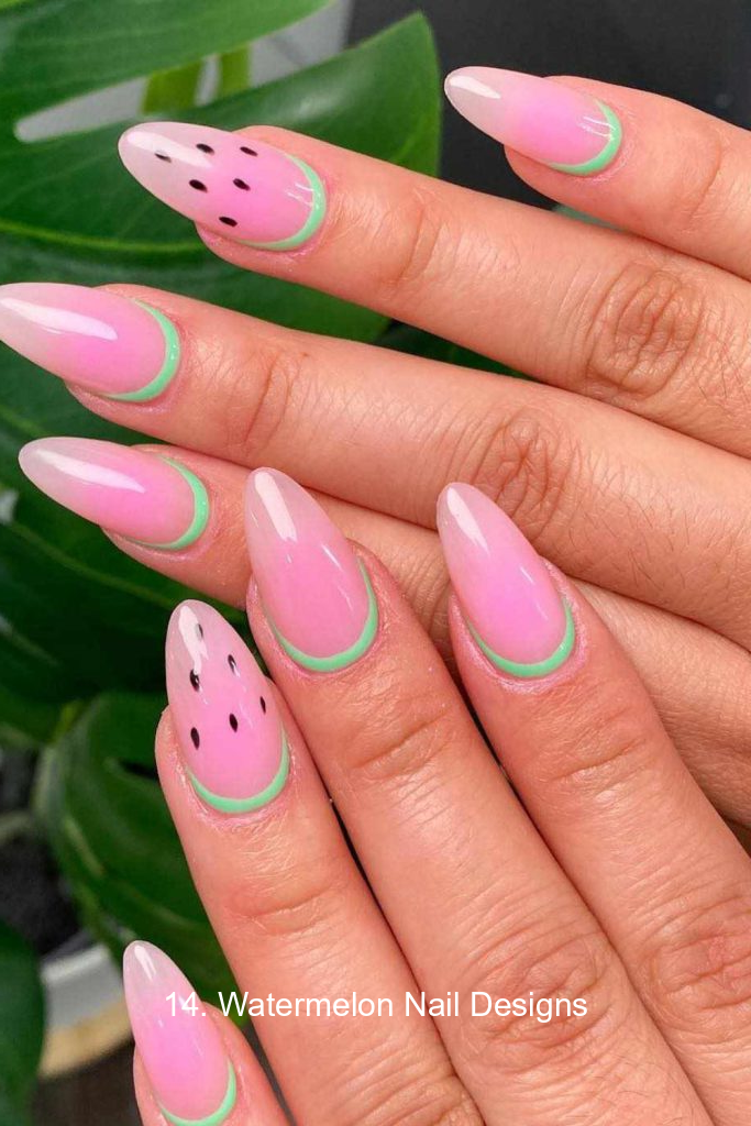 14. Watermelon Nail Designs